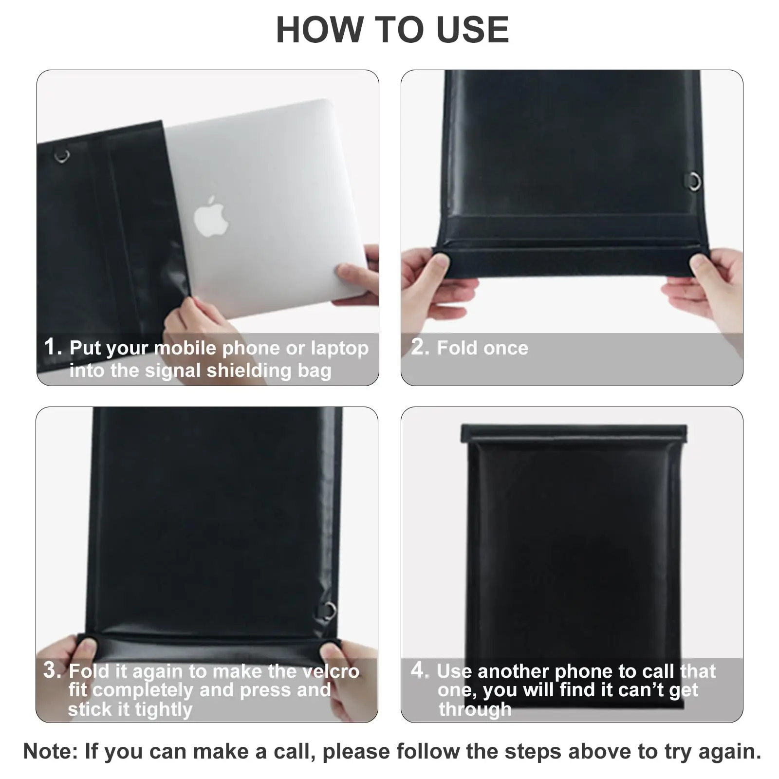 RFID Signal Blocking Faraday Key Bag, Large Faraday Cage for Laptop and Phone