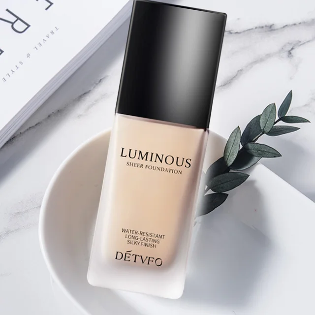 private label Free Sample High Quality glowing oil-free Waterproof luminous liquid makeup foundation for white or dark skin