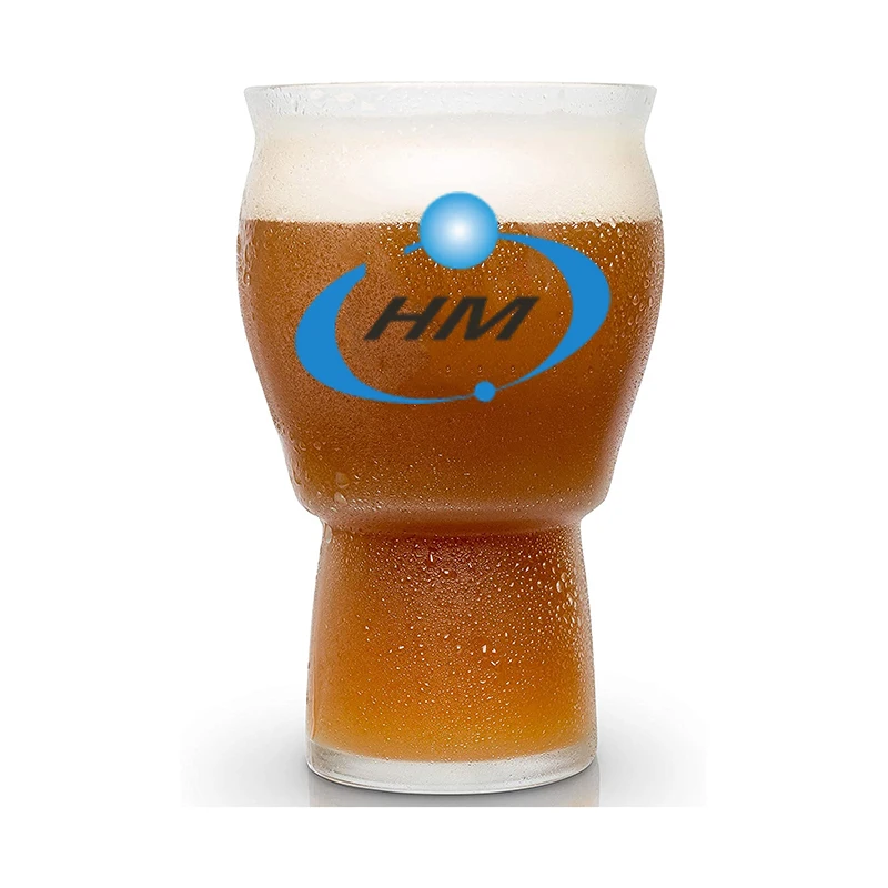 Custom Logo Tulip Shape Muffin Top 16 OZ Pint Beer Glasses