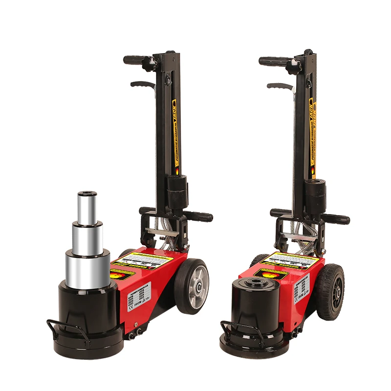 3-stage 15/30/60ton Truck repair tools pneumatic hydraulic air floor jack chrome folded type