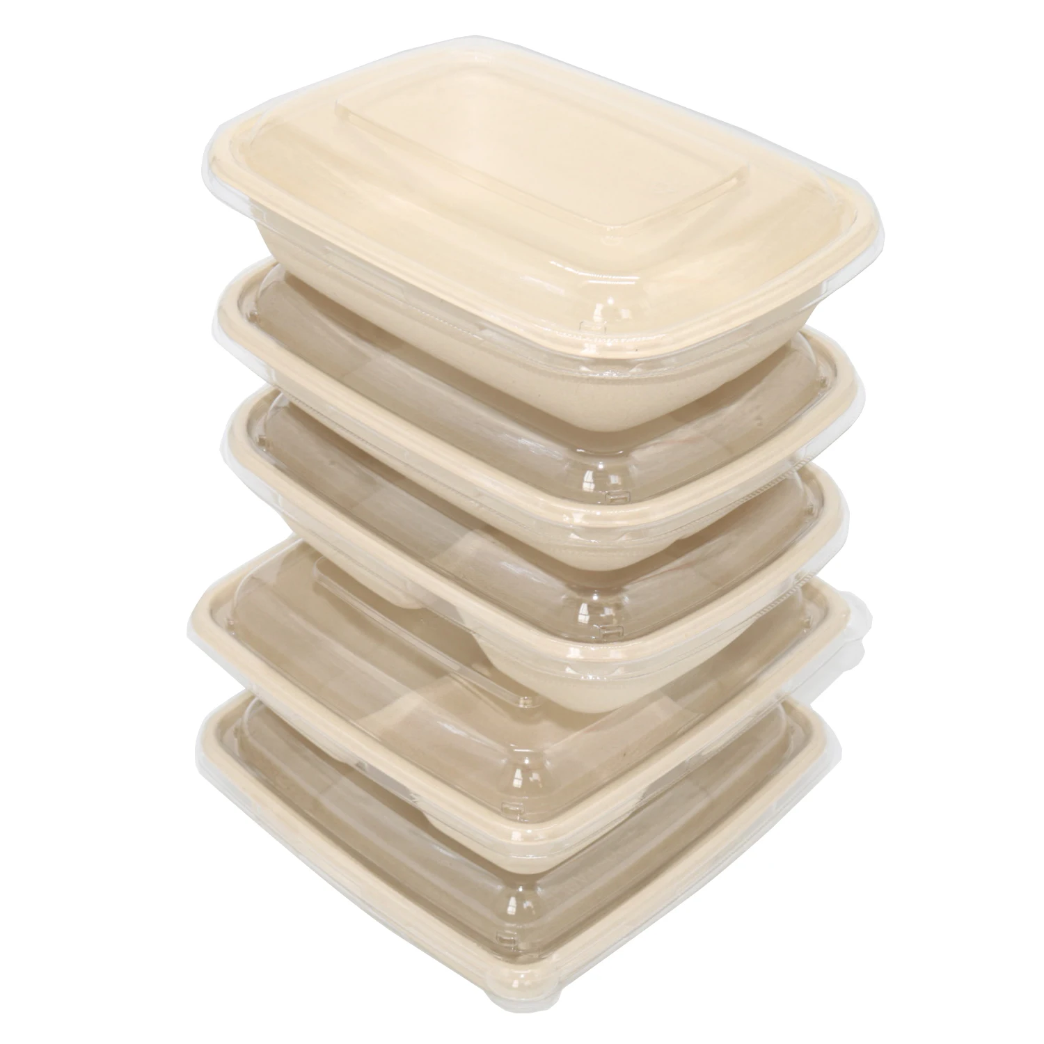 Biodegradable Sugarcane Bagasse Bento Box Disposable Pulp Products Food Packaging Container