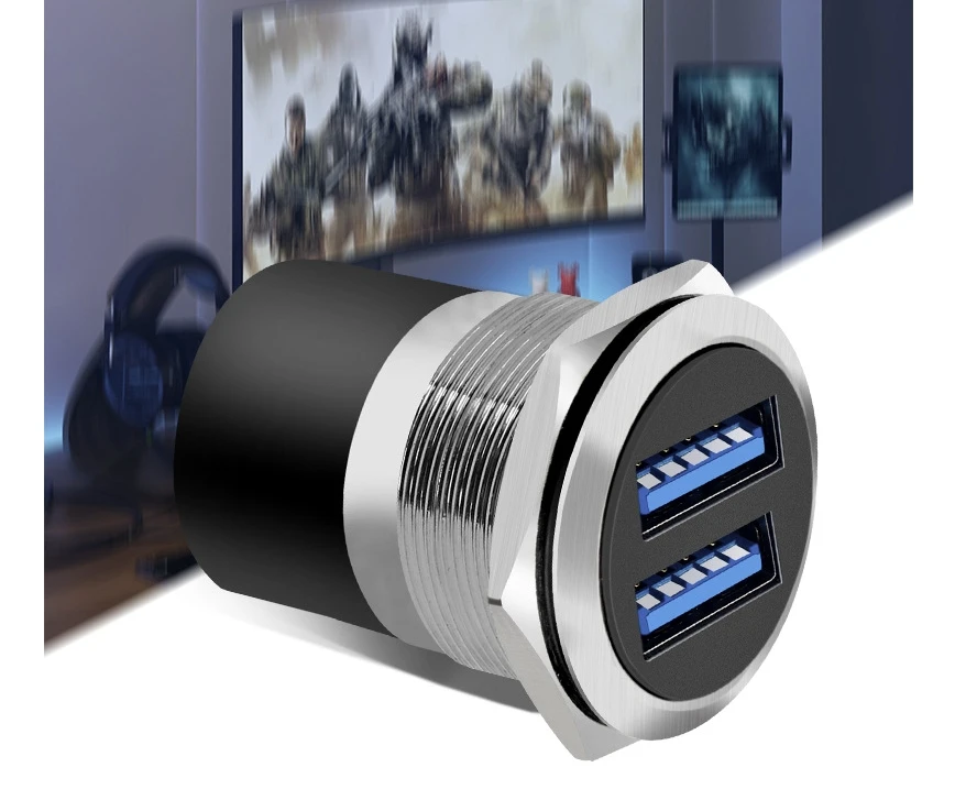 Thread 2.0/3.0 module socket USB data two-way docking panel cabinet D-type module