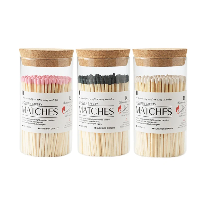 Scented Candles Matches Empty Glass Bottle with Cork Lids for Creative Gift Fragrance Decoration