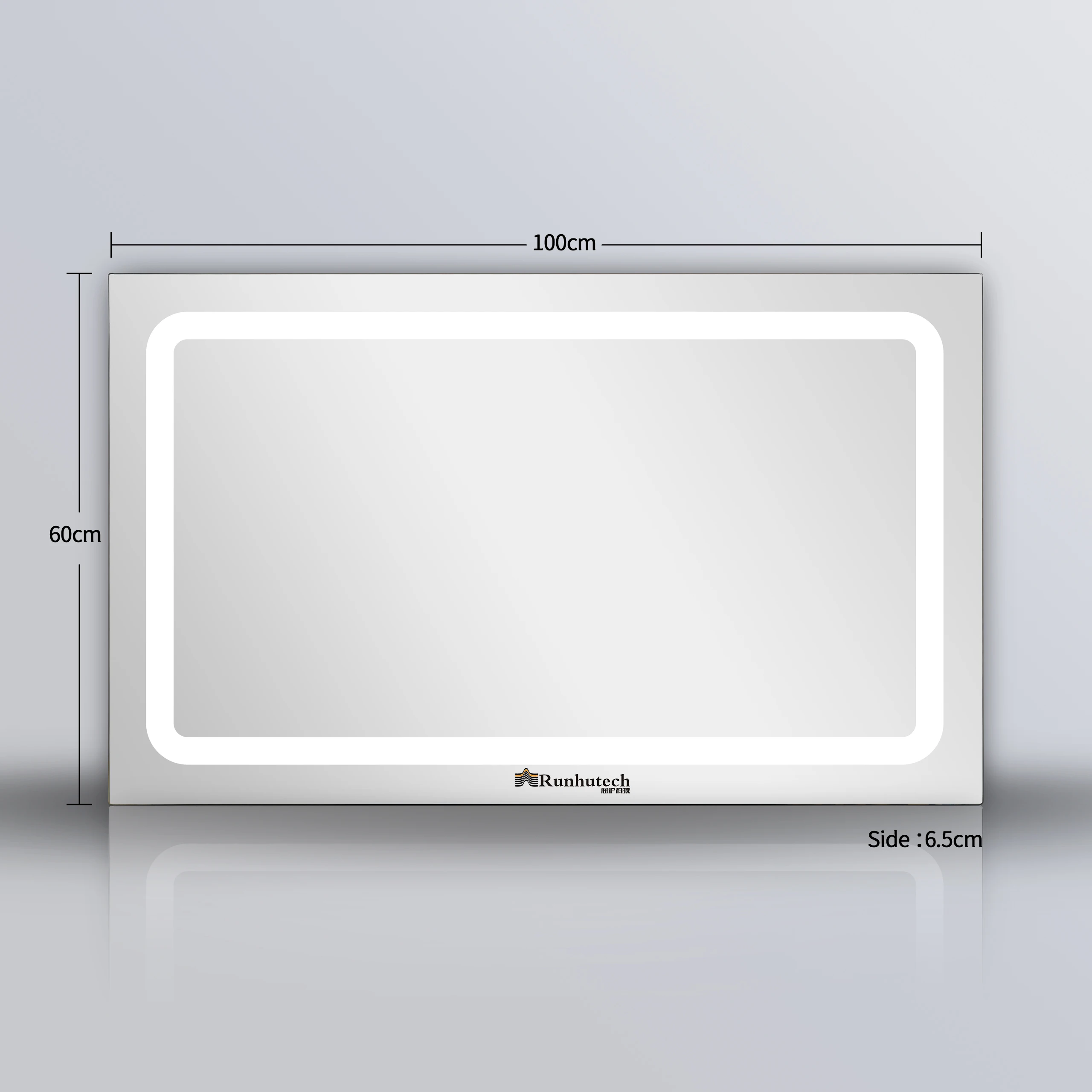CM10060002 300W IP44 Electric Graphene material infrared heated led smart mirrors