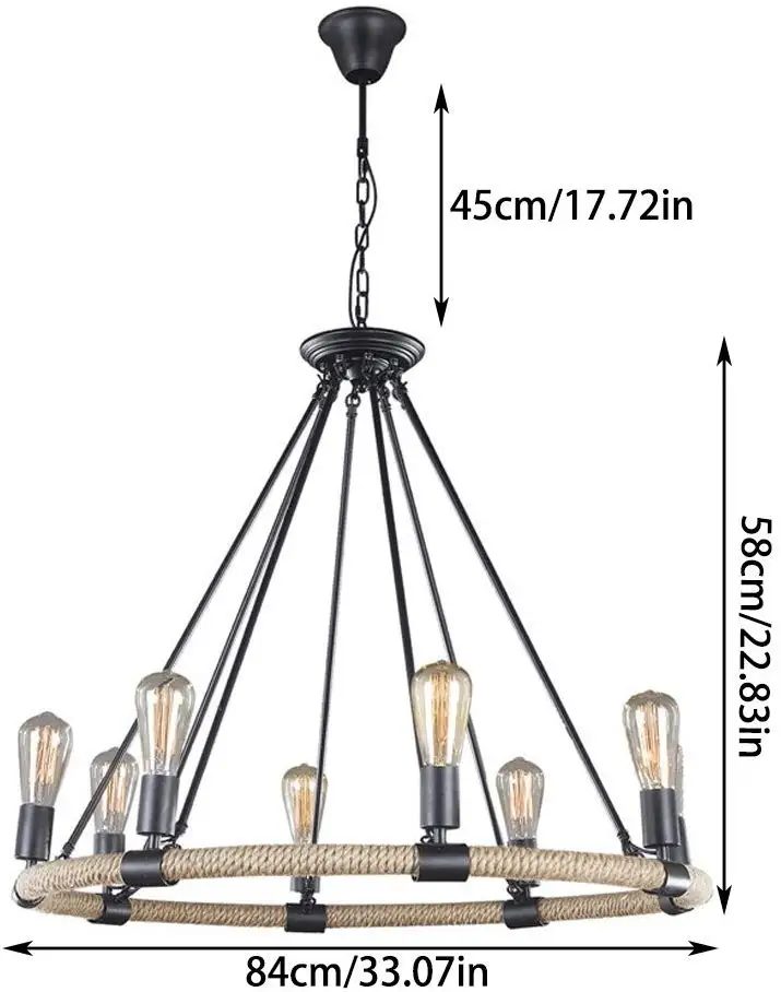 Hotel chandeliers pendant lights lighting chandelier hemp rope pendant lamps chandelier