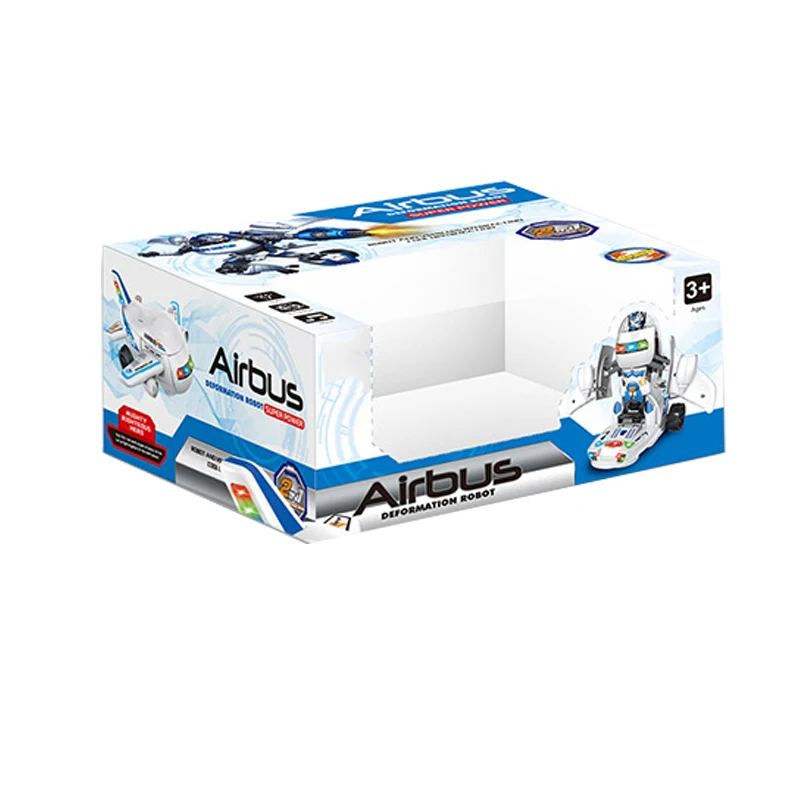 Детская игрушечная Беговая железная дорога 2-в-1 Boeing самолет деформации робот с легкой