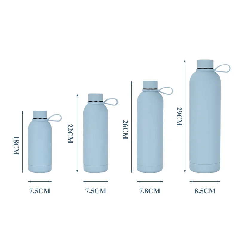 New 2024 Double Wall BPA Free Drinking Tumbler Cup 500ml 750ml Small Mouth Insulated Sport Stainless Steel Water Bottles