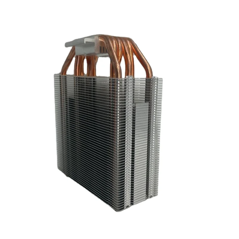 Customized CNC Machined High Reliability Lighting Zipper Fin Copper Heat Pipe Cooling Heatsink