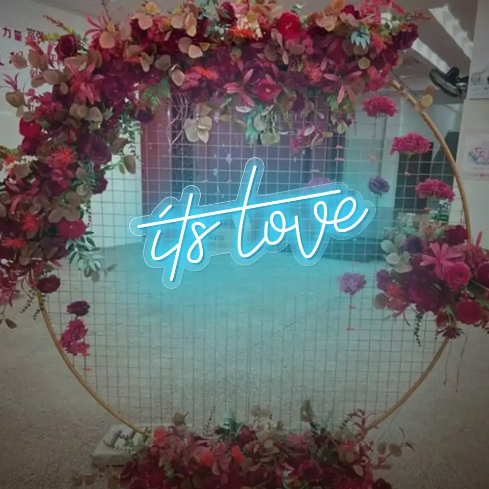 Wholesale flexible custom neon light acrylic rgb lights wedding neon letter led its love neon sign for decorations