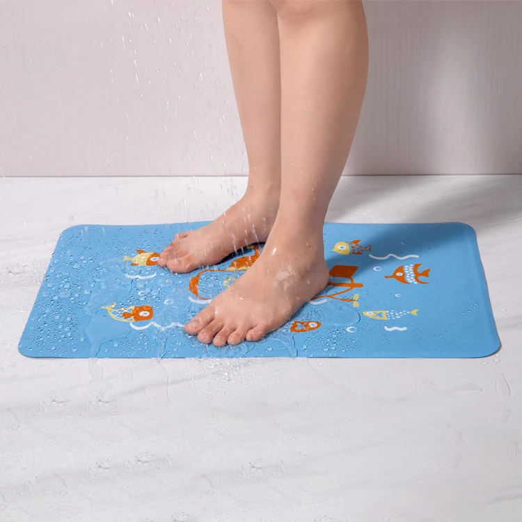 Baby Rubber Bath Mat Hotel Waterproof Non-slip Mat Suction Cup Bathroom Rubber Floor Mat