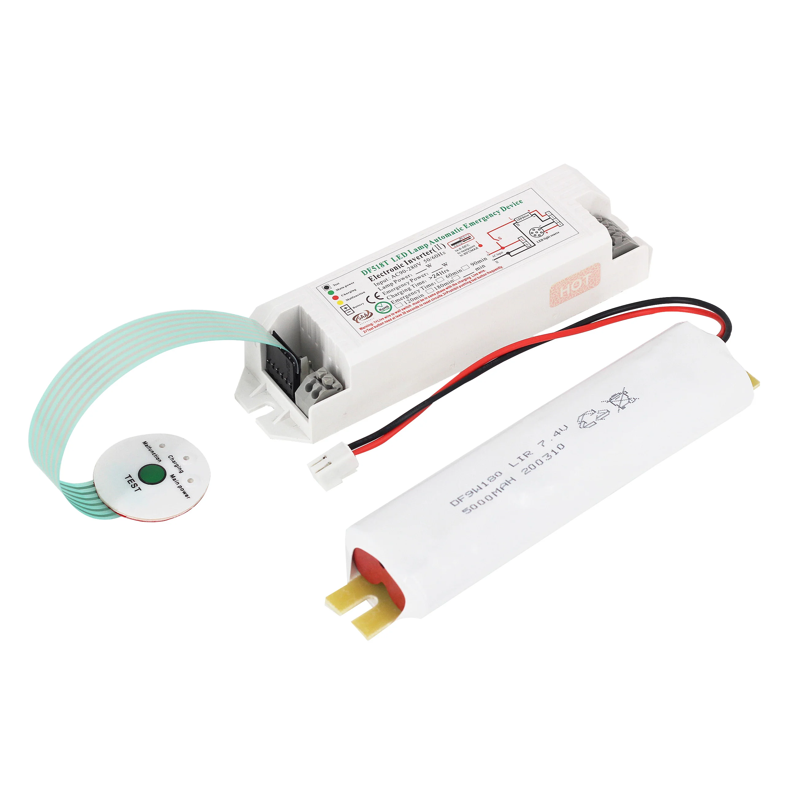 SAA DF 518T self test 6w/8w/9w/10w 3hours for emergency lighting  LED  emergency lighting converter