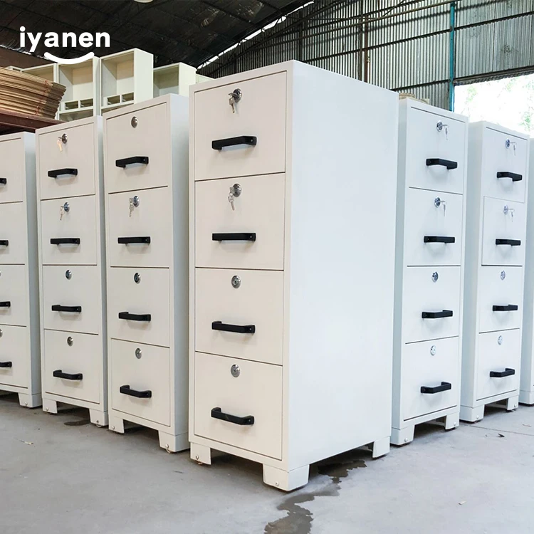 Factory price 1-2 Hours Fire Resistant fire proof 4 drawer document file safe cabinet
