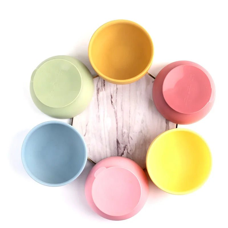 New baby products 2023 babi bowl Bpa free silicon suction bowl with lid for babies