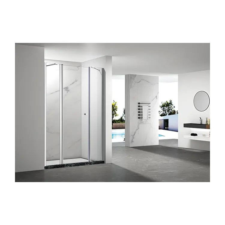 Large Free Standing Corner Fiberglass Shower Stall Enclosures