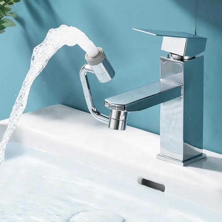 Rotatable Multifunctional Extension Faucet Aerator 1080 Degree Swivel Robotic Arm Water Filter Sink Water Tap Sink Fit Robinet