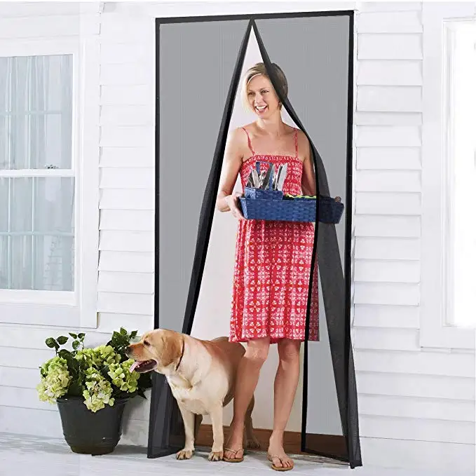 Factory Hot Sale Mosquito Net Door Strong Tapes Mesh Screen Door Screen Mosquito Net Door Curtain