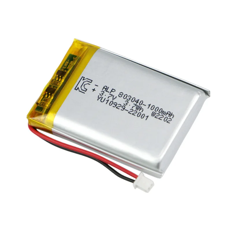 Wholesale 803040 rechargeable lipo battery 3.7v li-polymer battery 1000mah 803040 lithium polymer battery