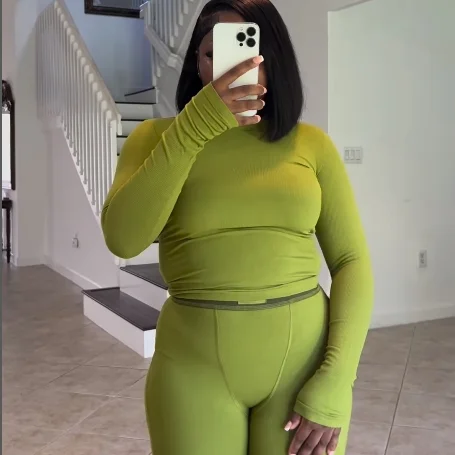 Fall outfits for woman 2024 custom logo cotton ribbed lounge wear plus size longsleeve legging luxury matching loungewear sets