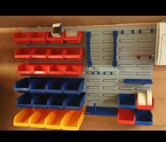 Factory wholesale Wall Control small grid plastic storage box with open front family Wall Mounted Pegboard