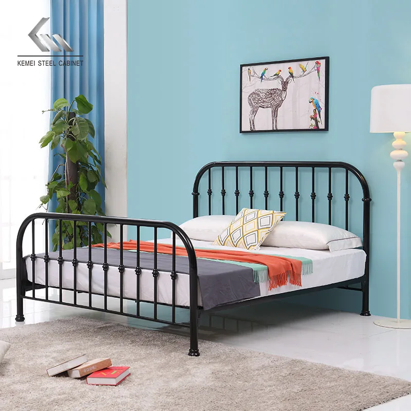 Cheap Price Adults Metal Portable Single Bed Steel Frame Folding Single Iron Bed for Sale Children Bunk Bed