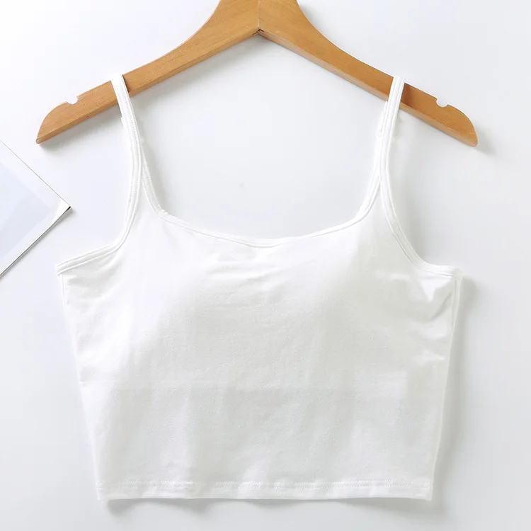 Hot Selling Beauty Back Camisole with Chest Pad and Chest Wrap Women Underwear Breathable fancy camisole top