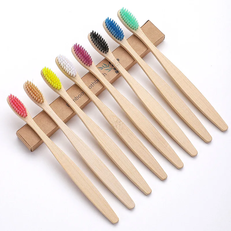 Custom Wholesale Biodegradable Soft Wooden Toothbrush Biodegradable Eco Natural organic Bamboo Wooden Toothbrush