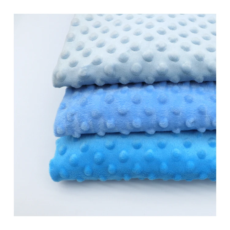 Factory Direct Sale Super soft Minky Dot Plush Crystal Velvet Fabric For Baby Blanket
