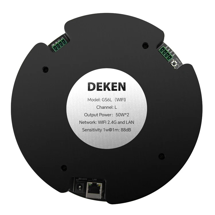 DEKEN FIT GS6L (WIFI POE) 2 4G AUX вход POE 48v Power Airplay Multi Room LAN Master Slave беспроводной Wifi активный потолочный динамик