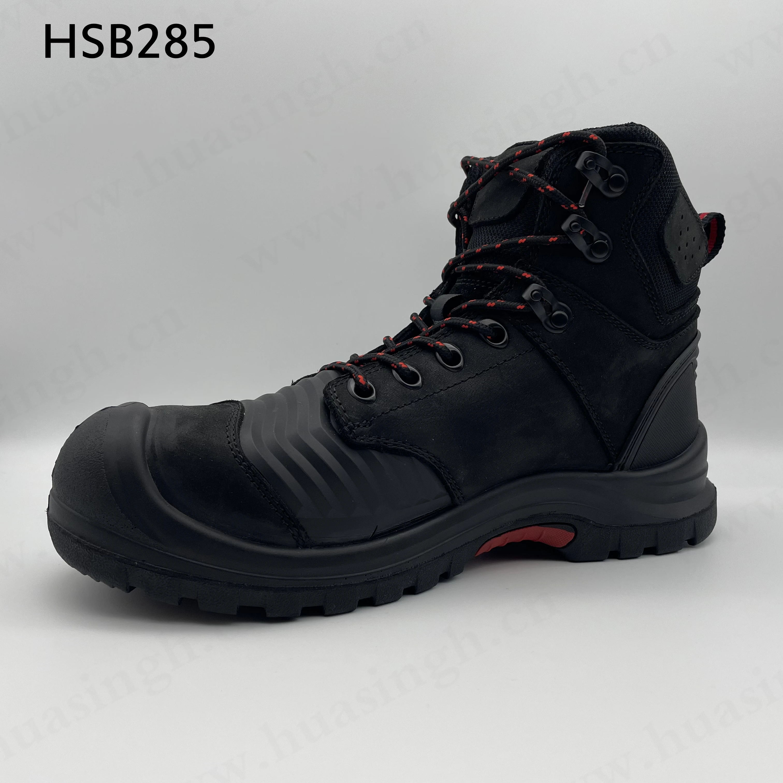 XC,high quality rip-stop nubuck leather+TPU upper work safety shoes mining industrial protective cheap safety shoes HSB285