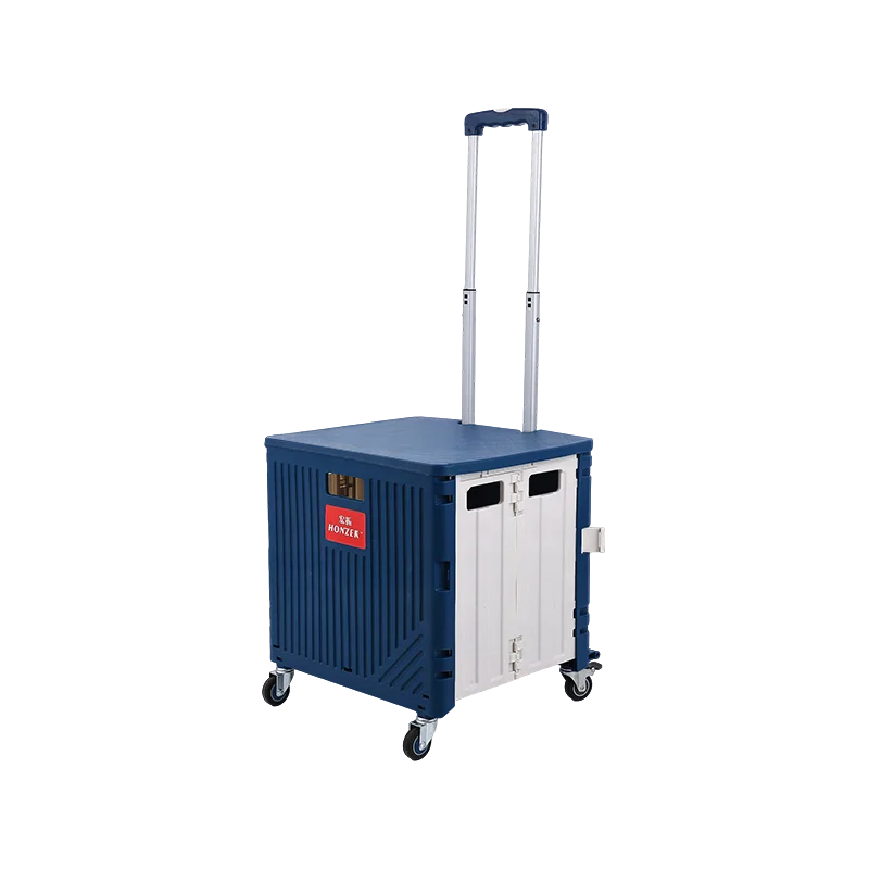 Factory Foldable Shopping Carts Grocery  4 Rotate wheels Folding Shopping trolley carts  Mini Plastic Pet Cart Hand Pull Trolley