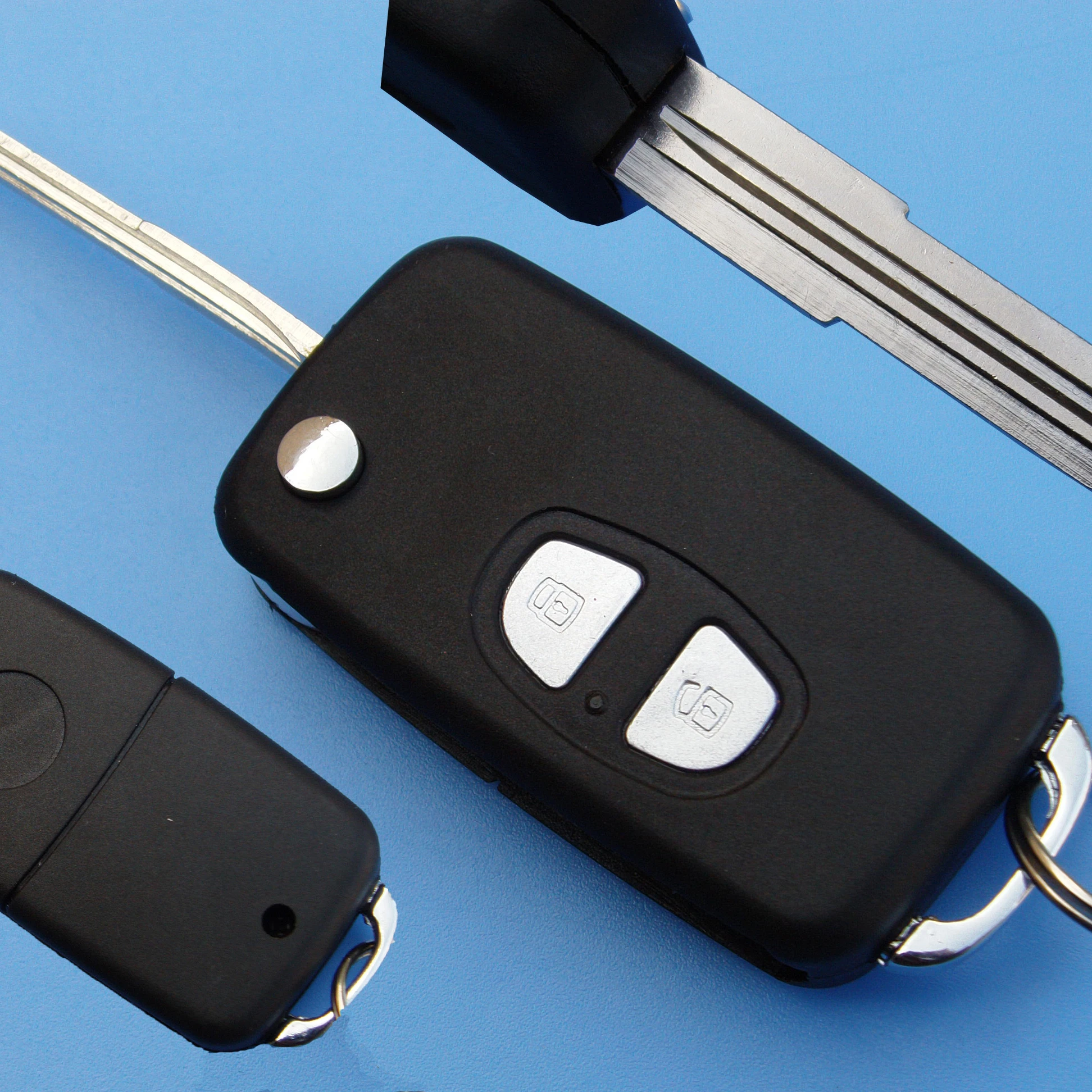 2 buttons modified flip folding remote car key case for M-itsubishi Lancer