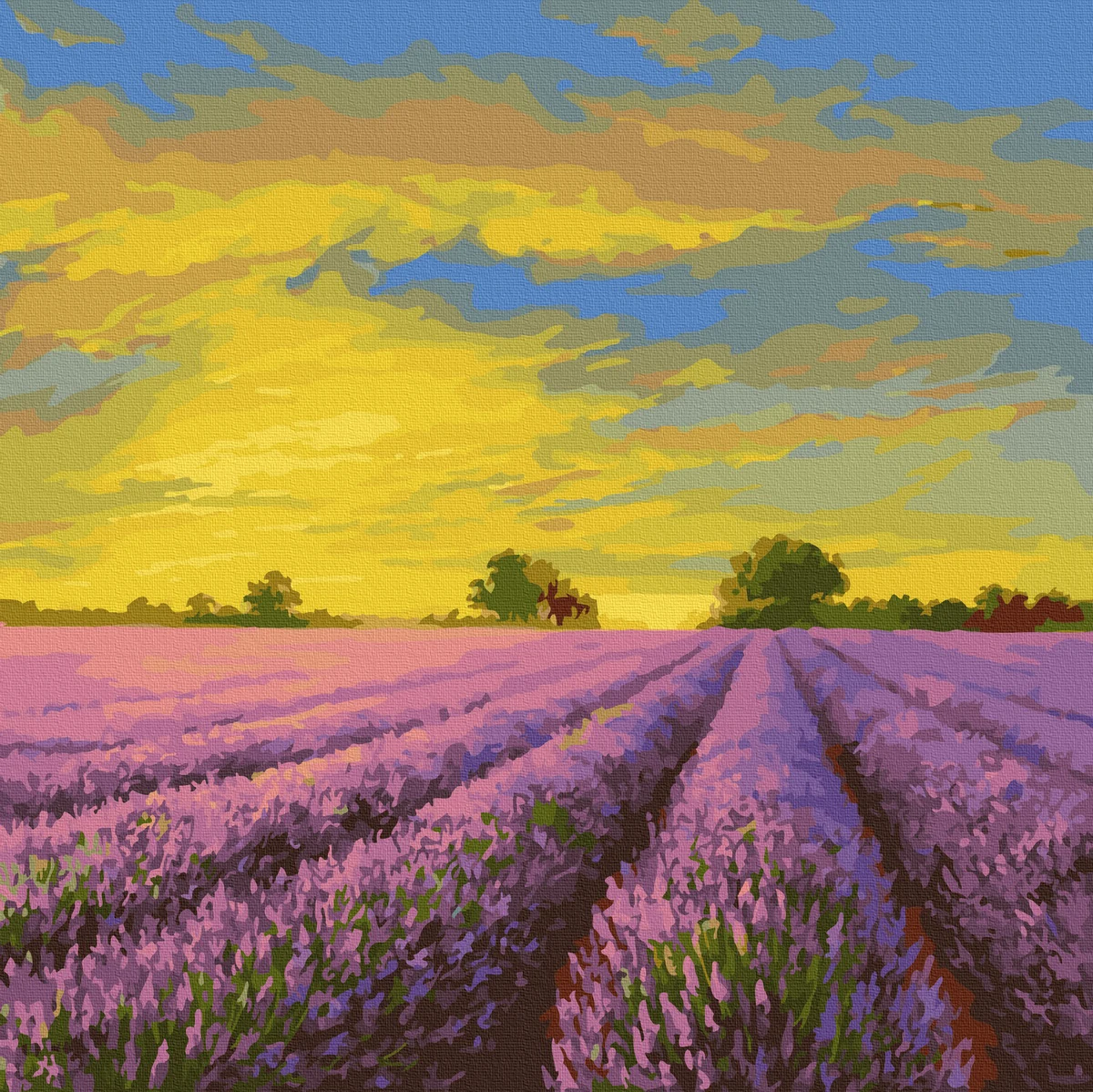 Painting By Numbers Factory Direct Selling Landscape Canvas Art Graceful Oil Painting  customizable wholesale