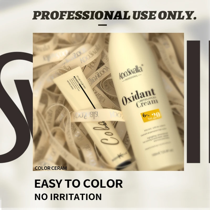 Wholesale Professional Low Ammonia And Ppd Free Organic Natural Hair Color Dye Cream Set For Gray Hair