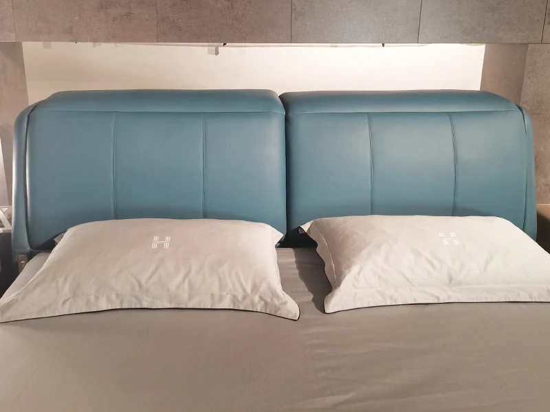 Adjustable Upholstered Bed Headboard Bedroom Furniture Set Full Size Modern Electric Backrest Bed With USB
