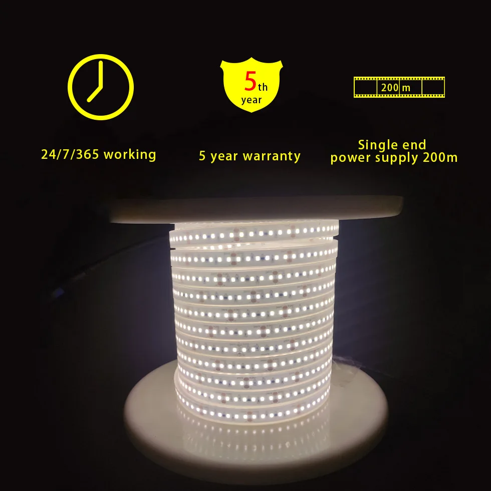 CIMA Strong flexible led strip light for outside outdoor super bright smd 2835 24v 48v 110v 220v silicone cover ip68 waterproof