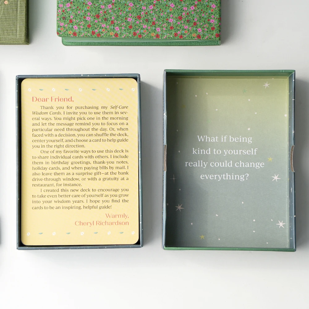 Wholesale Paper Self Care Collection Wisdom Playing Positive Affirmation Custom Printing Game Cards