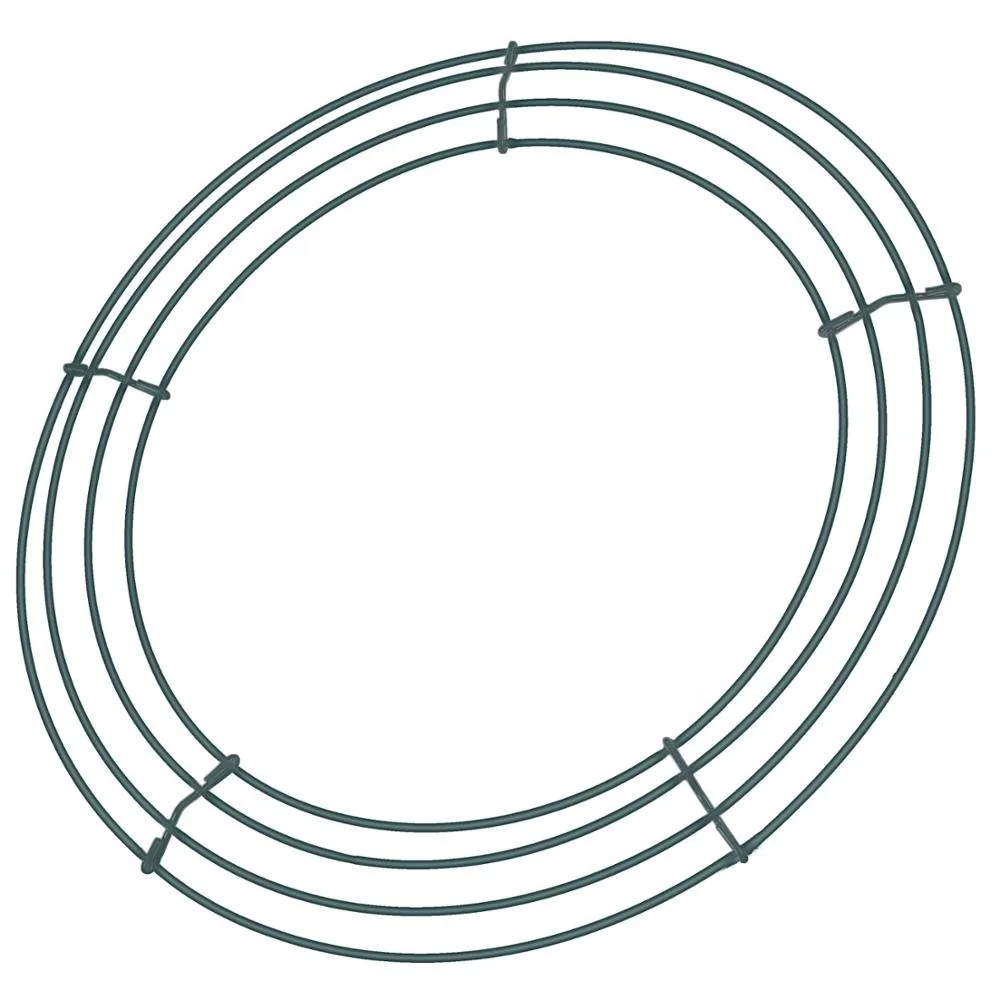 8 10inch green universal round circle metal wreath frame wire rings for Christmas Party Decoration Door DIY Craft