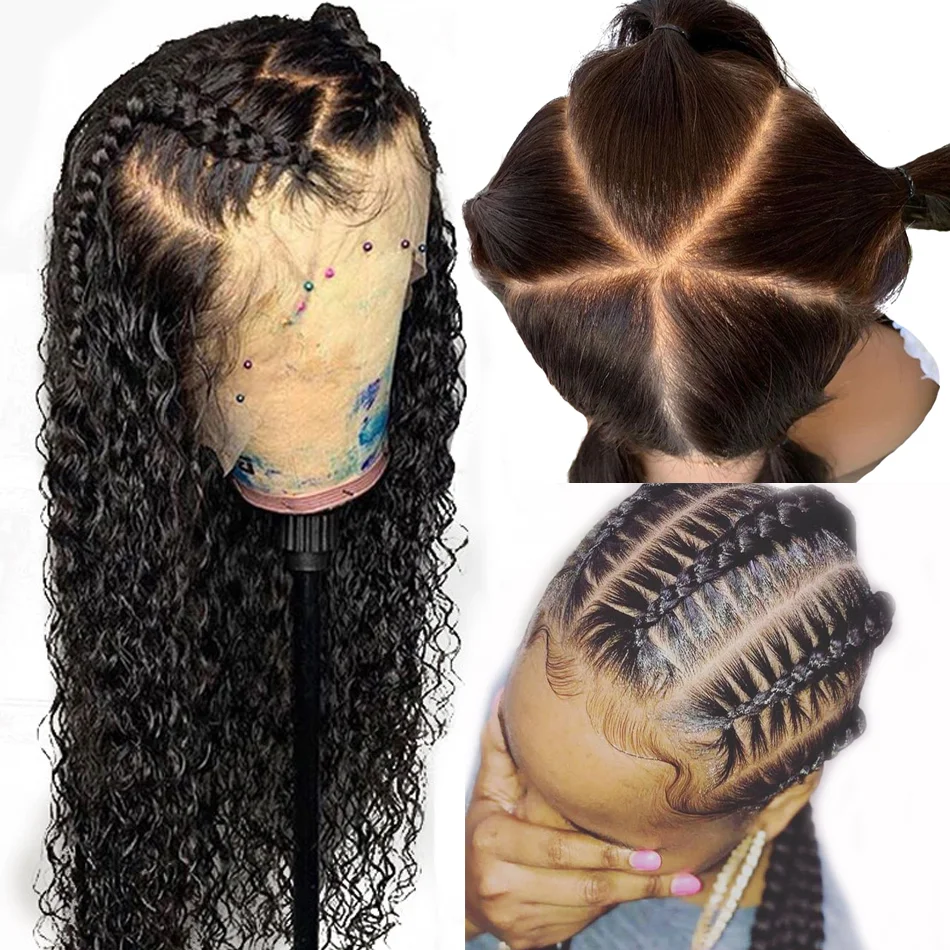 Бразильские необработанные девственные волосы парики предварительно накладка из волос линия с детскими волосами 13*4 HD кружевные фронтальные парики
