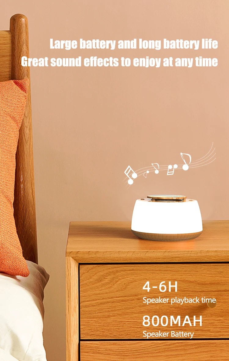 Household Rechargeable Light Bluetooth Night Light White Noise Speaker Soothing Sound White Noise Machine Baby 2 in 1 Speaker