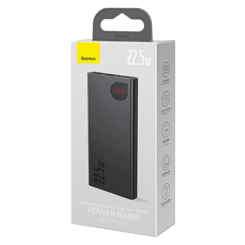 22.5W Power Bank 20000mAh Portable Fast Charging Type C PD Quick Charge External Battery Charger for Baseus