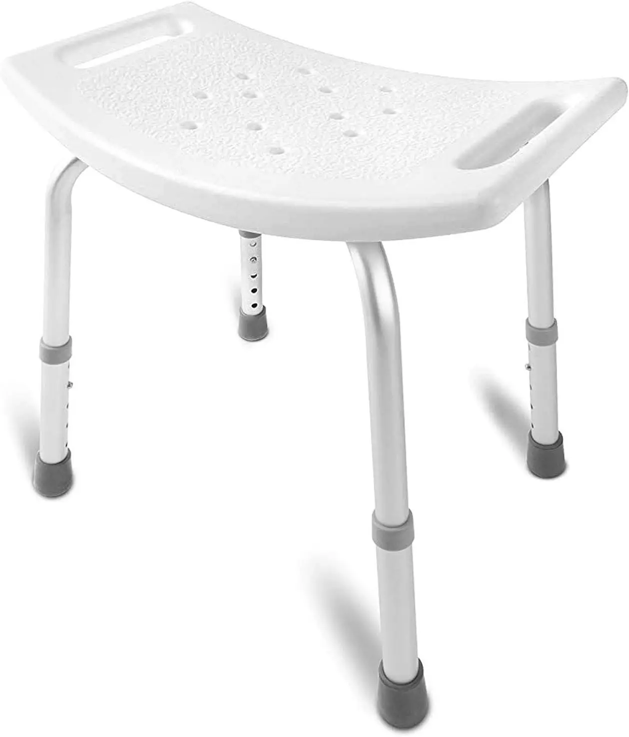 bathroom disabled old white shower seat height adjustable square Shower Stool with Suction Feet