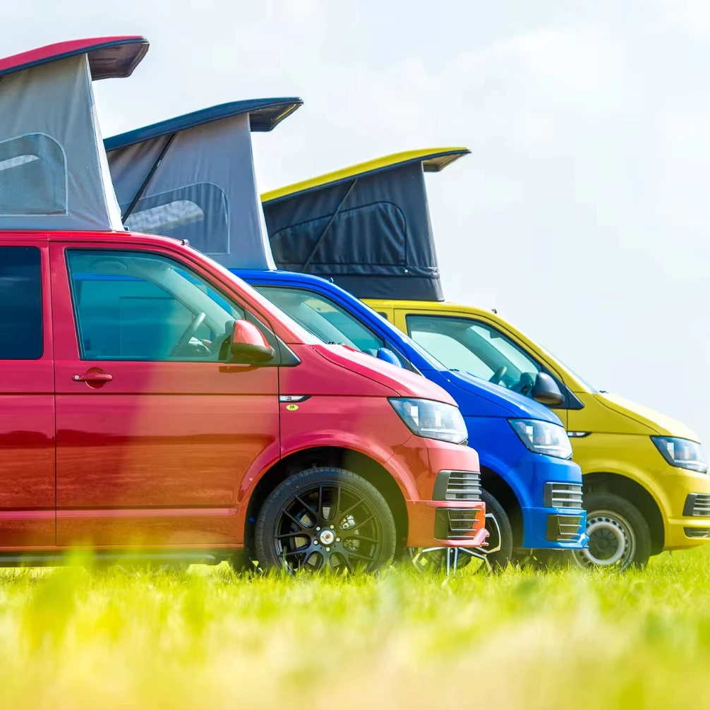 vw transporter t5 t6 camping accessories rooftop tent softshell camper van