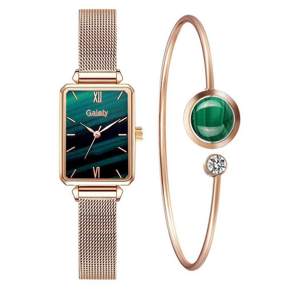Ladies Quartz Bracelet Watch Anchor Multilayer Stainless Steel Elegance Mesh Quartz Watch Set