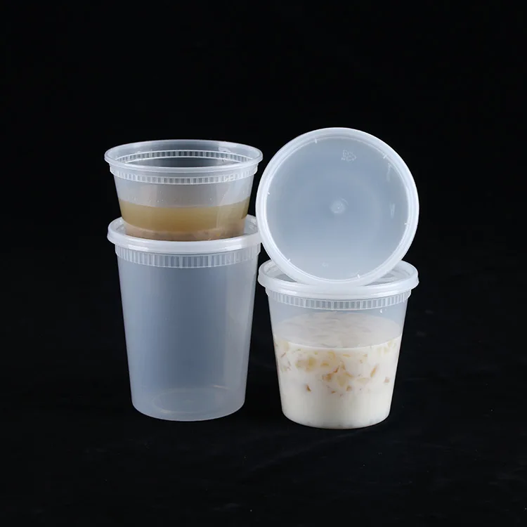 16 oz biodegradable stackable disposable commercial takeaway soup cup with sealing cover