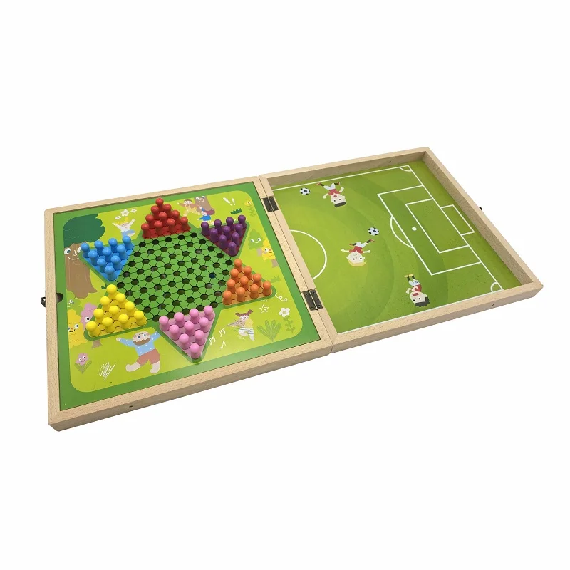 Multi-function fast sling puck family  Desktop Battle Wooden Hockey Game Winner Board Chess Games Slingshot Game Toys