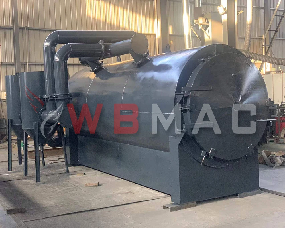 Environmental Horizontal Wood Log Airflow Carbonization Furnace For BBQ Charcoal for wood charcoal making machine