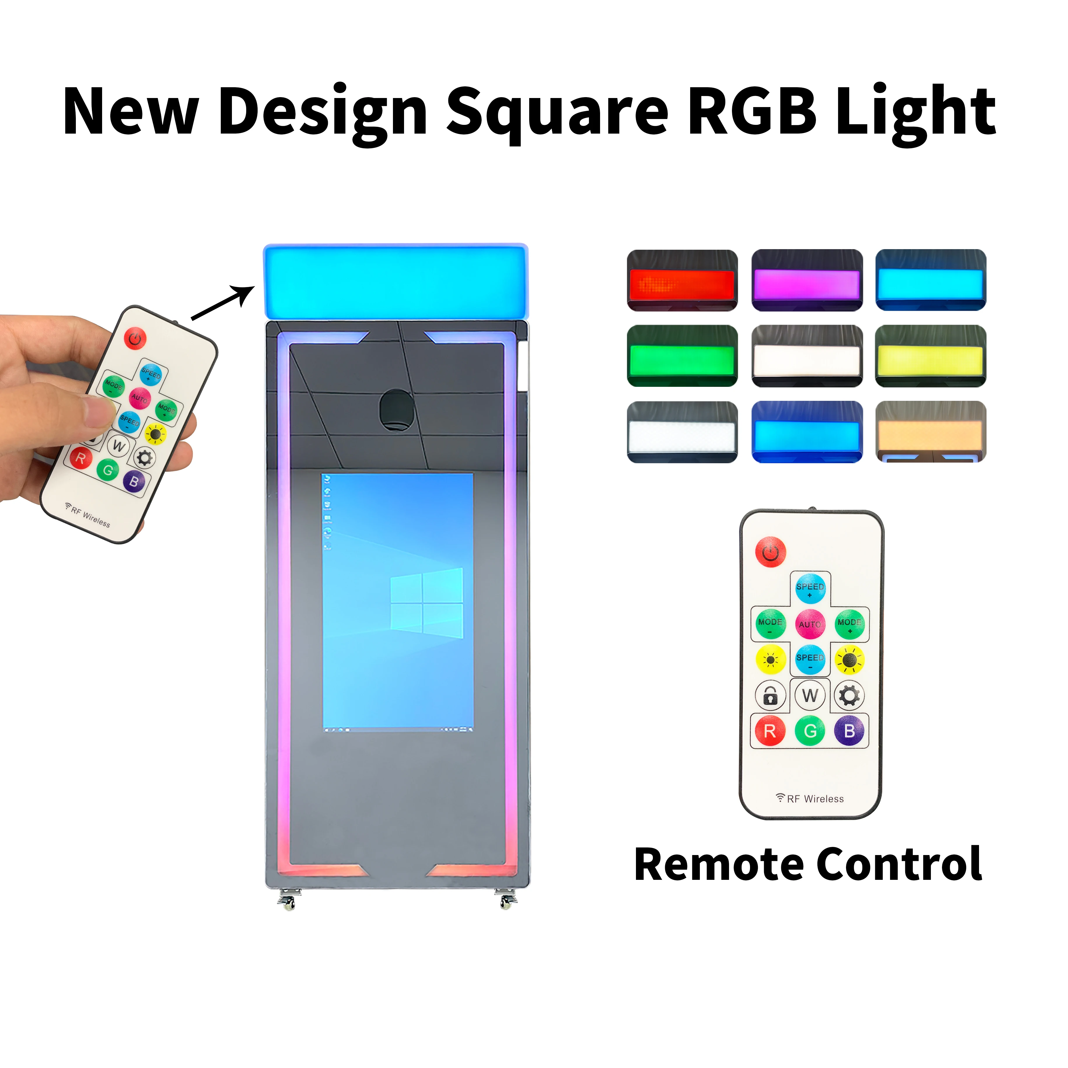 65' mirror photo booth machine with camera and printer portable selfie magic mirror photo booth touch screen led frame kiosk