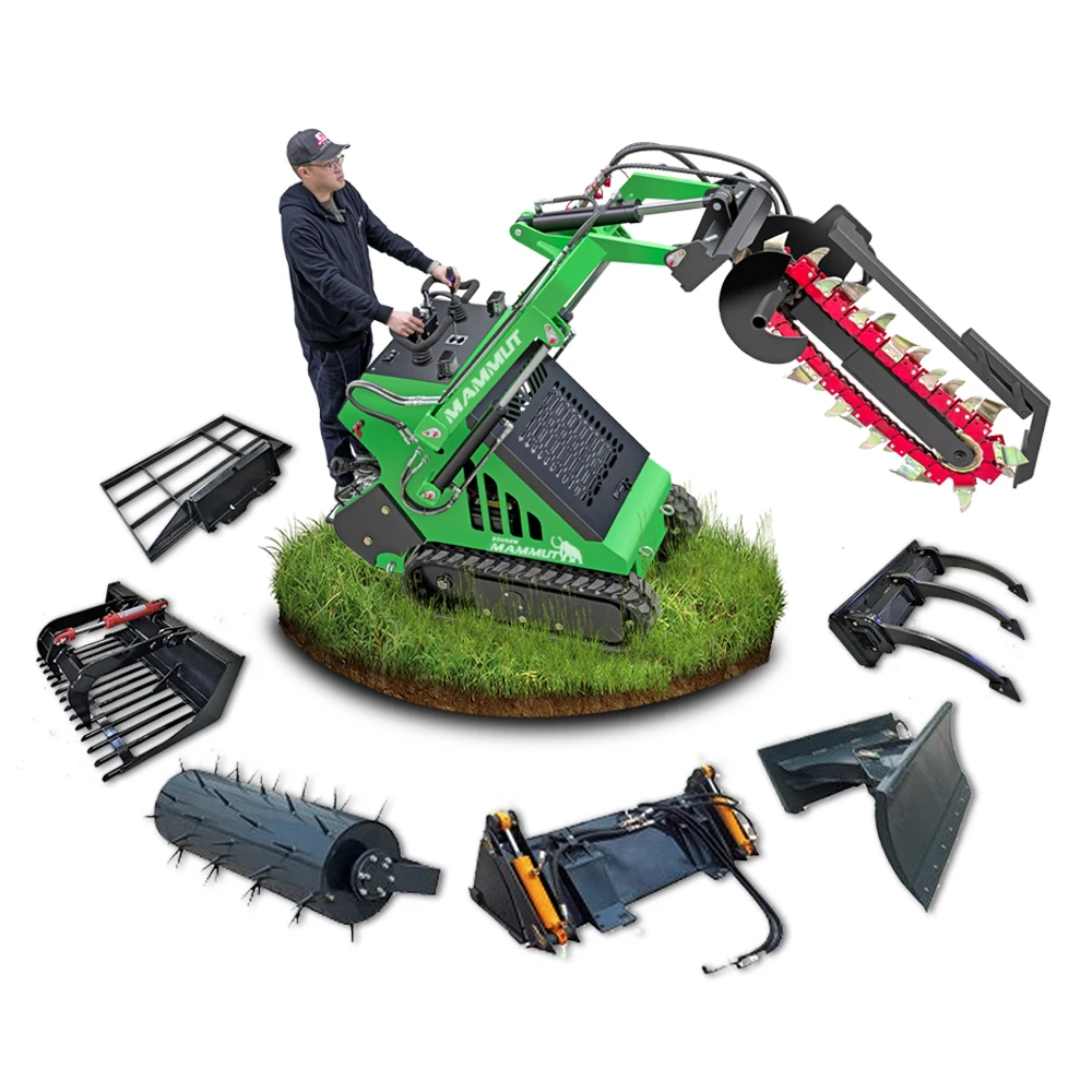 Crawler loader construction machine SK650 SK950 SK1250 23HP 25HP 4 hydraulic motors mini skid steer loader