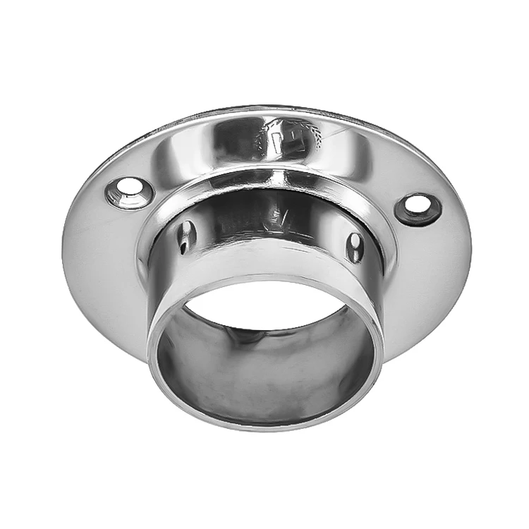 Stainless Steel Balustrade Stainless steel staircase Post Pipe Flange Balcony Decoratibve Stair Handrail Railing Tube Flange