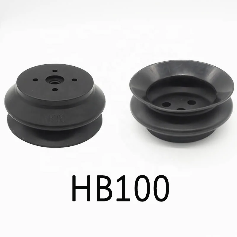 Industrial high tensile HB100 HB125 Silicone rubber vacuum bellows suction cup